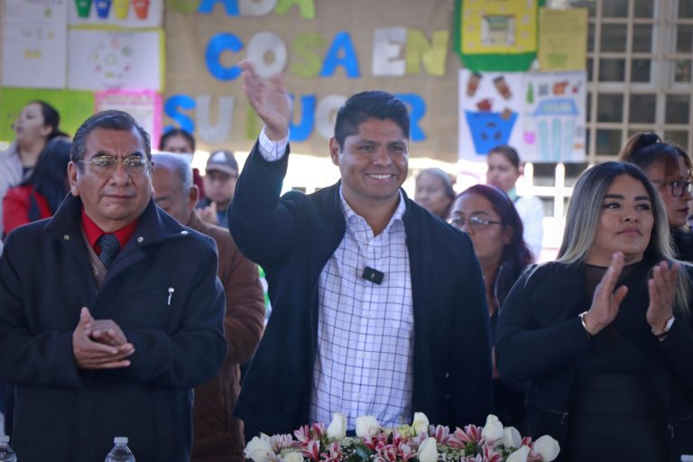Omar Muñoz Alfaro Agradece al Gobierno del Estado por Obras en Favor de la Infancia de Cuautlancingo